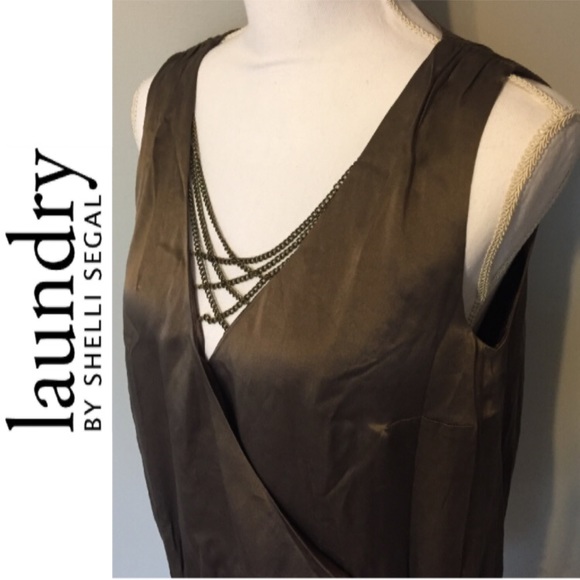 Laundry By Shelli Segal Tops - 100% Silk Metallic Blouse with Chain Detail